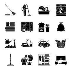 construction icons set