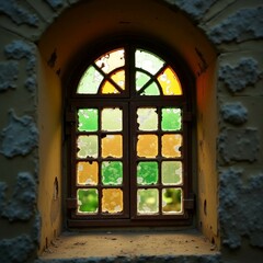 Obraz premium stained glass window