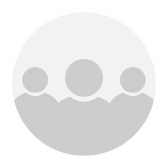 Flat illustration in grayscale. Avatar, user profile, person icon, gender neutral silhouette, profile picture. Suitable for social media profiles, icons, screensavers and as a template.