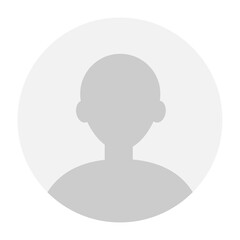 Flat illustration in grayscale. Avatar, user profile, person icon, gender neutral silhouette, profile picture. Suitable for social media profiles, icons, screensavers and as a template.