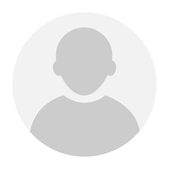 Flat illustration in grayscale. Avatar, user profile, person icon, gender neutral silhouette, profile picture. Suitable for social media profiles, icons, screensavers and as a template.