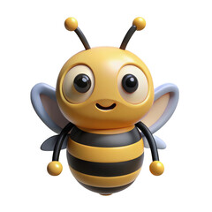 Fototapeta premium 3d rendered adorable cartoon bee