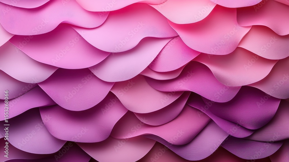 Poster a visually stunning collection of layered pink waves, creating a soothing and elegant background sui