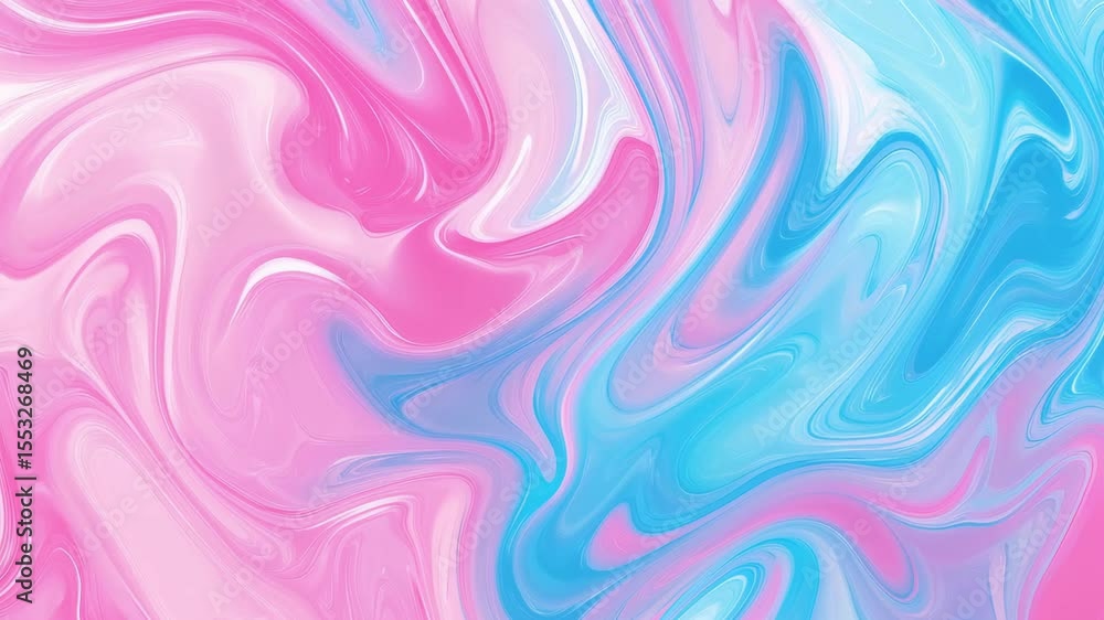Poster colorful swirling patterns of pink and blue blend together, creating a mesmerizing display of moveme