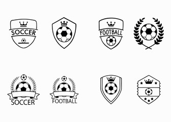 "Set of Six Black and White Sports Logos – Minimalist Athletic Emblems for Team and Fitness Branding"

