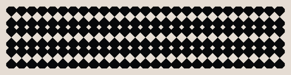 Seamless black and white mid century modern geometric pattern for banners, backgrounds, fabric design, home decor.	
