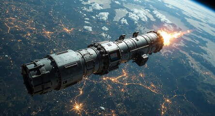 Satellite controlled orbital cannon capable of pinpoint energy strikes