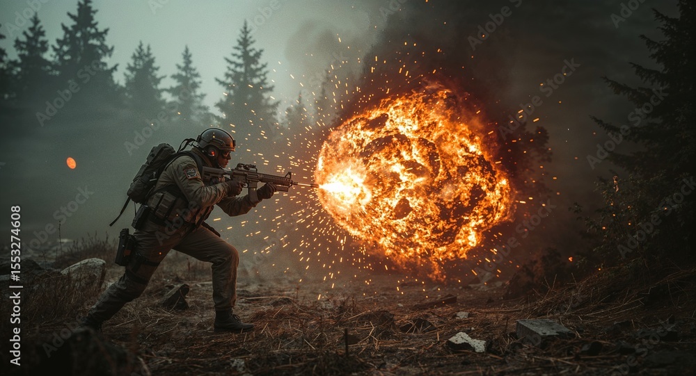 Wall mural smart grenades that detect movement and explode near enemy positions