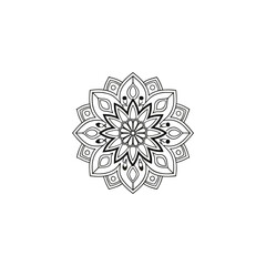 Circular pattern in the form of a mandala. Henna tatoo mandala. Mehndi style. Decorative pattern in oriental style. Coloring book page.