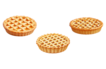 Tiny isometric Apple Pie clay lattice crust caramelized