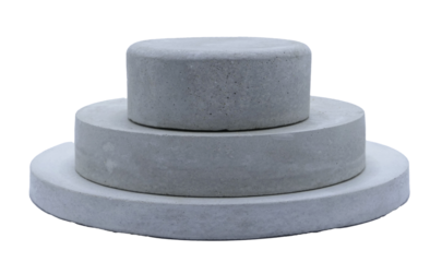 Concrete template podium pedestal for show cosmetic or skin care products display on transparent background png file