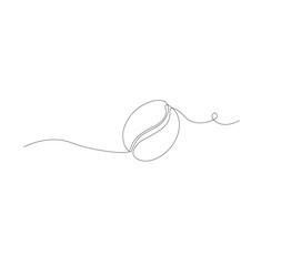 Obraz premium continuous line art of coffee beans. white background,Coffee beans morning cafe hot drink silhouette concept design one sketch outline drawing vector illustration