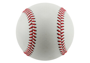 Isolated Clean Baseball Ball Red Stitching