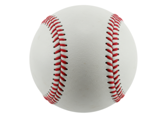 Isolated Clean Baseball Ball Red Stitching