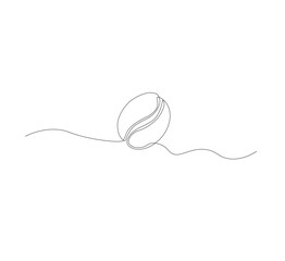 Obraz premium continuous line art of coffee beans. white background,Coffee beans morning cafe hot drink silhouette concept design one sketch outline drawing vector illustration