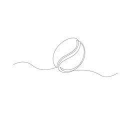 Obraz premium continuous line art of coffee beans. white background,Coffee beans morning cafe hot drink silhouette concept design one sketch outline drawing vector illustration