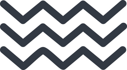 Icône motif zigzag noir et blanc simple