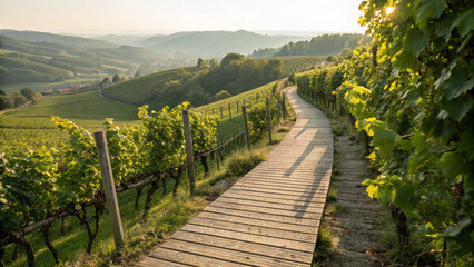 path in the vineyard