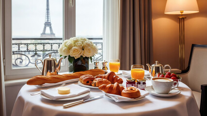 Petit-D&eacute;jeuner Parisien avec Vue Tour Eiffel