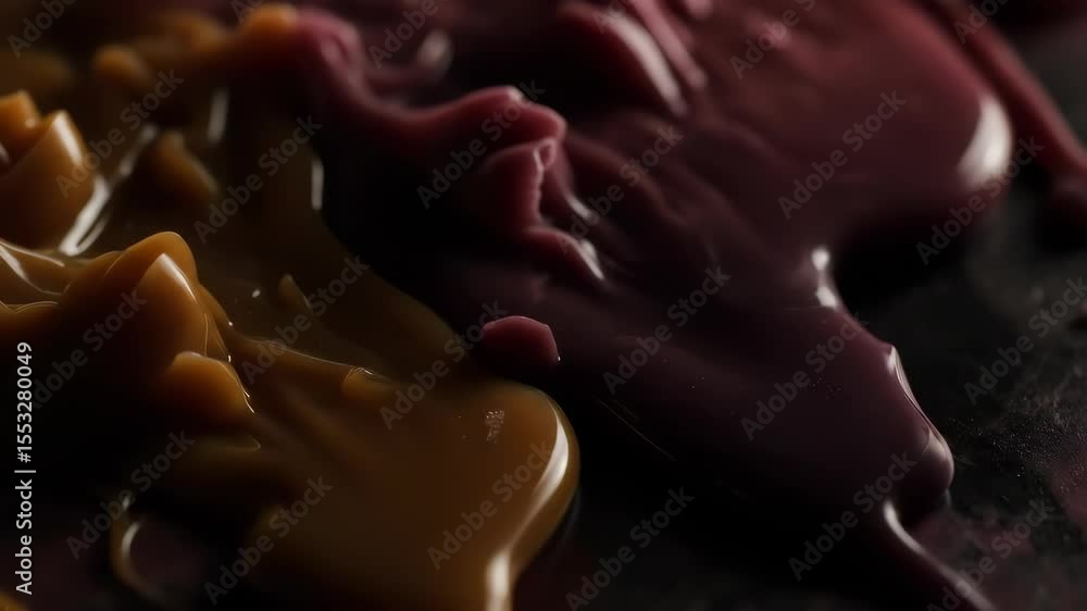 Poster abstract close-up of colorful swirls and flows in a smooth and artistic fluid motion