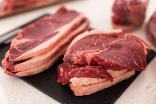 portioning a bulk purchase of steak for storage
