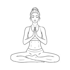 Pose Yoga Icon – Minimalist Wellness Vector Illustration