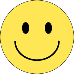 Pattern with a cheerful yellow smiley face on a transparent background. Playful and retro-inspired digital design. Bold, flat color style with a nostalgic 90s vibe.