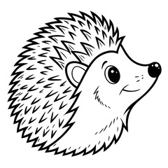 Round Face Hedgehog Head Icon