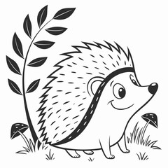 Smiling Spiky Hedgehog Icon