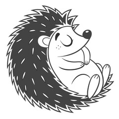 Sleeping Hedgehog Inside Circle