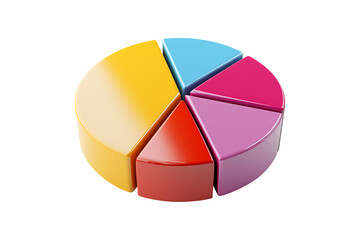 Pie chart high quality realistic image