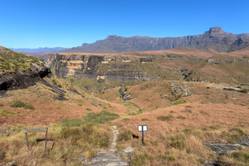 Top of the Crack in the Royal Natal National Park