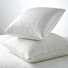 Obraz premium A soft, plush white pillow offering comfort and support, often used for sleeping,