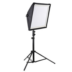 Photography softbox lighting equipment isolated on transparent background