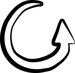 Arrows icon set. Doodle lines