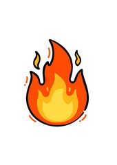 Stylized Cartoon Flame