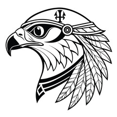 Obraz premium Minimal Line Art Tattoo Illustration of cute eagle Vector Design Silhouette Clip Art for Posters Ink Printable Graphics and Artistic Wall Decor