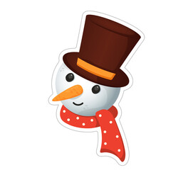 snowman with hat sticker