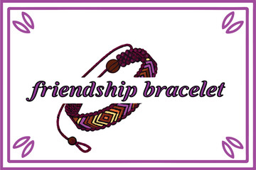 Creative friendship band design with personalized name placeholder
