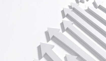 Abstract White Arrows Upward Pattern
