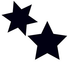 silver star on black background