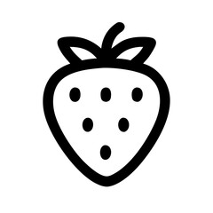 Obraz premium Minimalist Strawberry Vector Logo Simple, Clean Design
