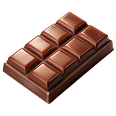 Chocolate Bar Isolated on Transparent Background, Sweet Treat for Dessert and Snack Time Indulgence