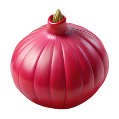Red Onion Isolated on Transparent Background, Culinary Vegetable for Salads and Savory Dishes