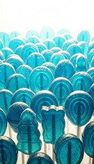 Fototapeta premium blue plastic bottles