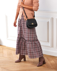Petit Sac à main en cuir noir et bottine en cuir 