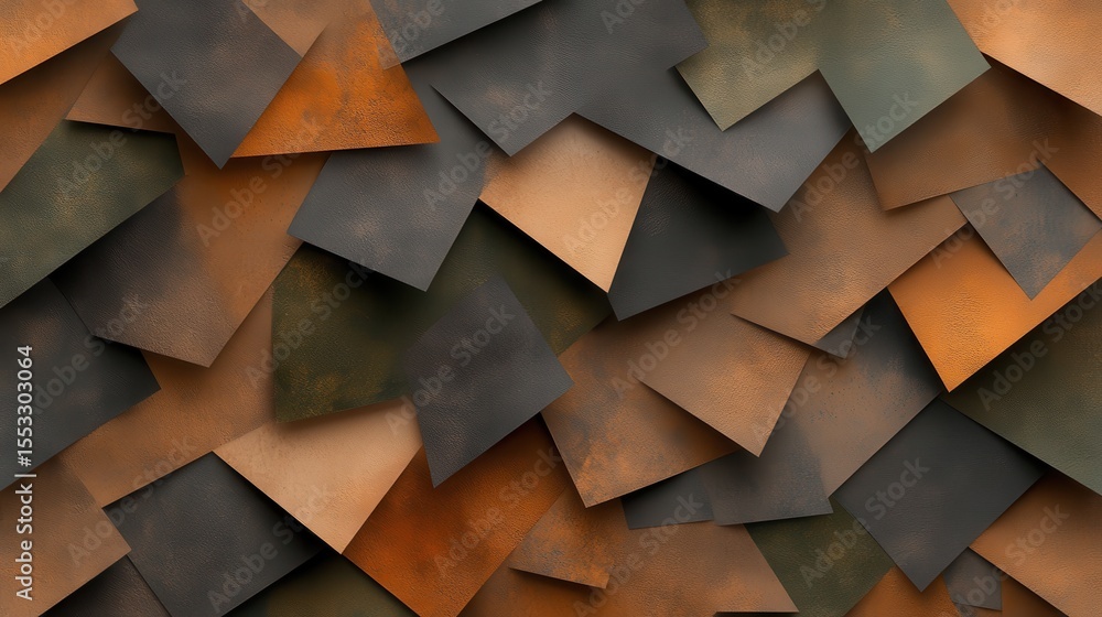 Aufkleber this image showcases an abstract arrangement of textured patterns in earthy tones, evoking warmth an