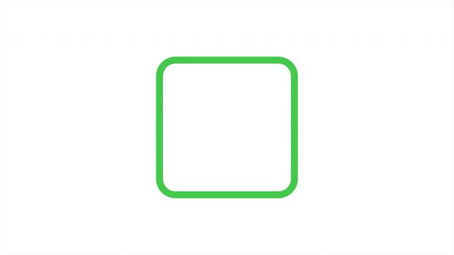 Animated voting icon with a consent sign. Green check mark in a square sector