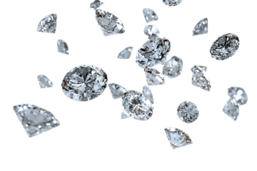 Luxury Diamond and Gemstone Jewelry with Brilliant Sparkle – Isolated on White Background