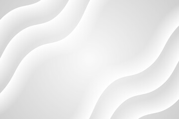 Modern White Wave Line Background. Technology Banner. Vector Illustration. Abstract Business Wallpaper